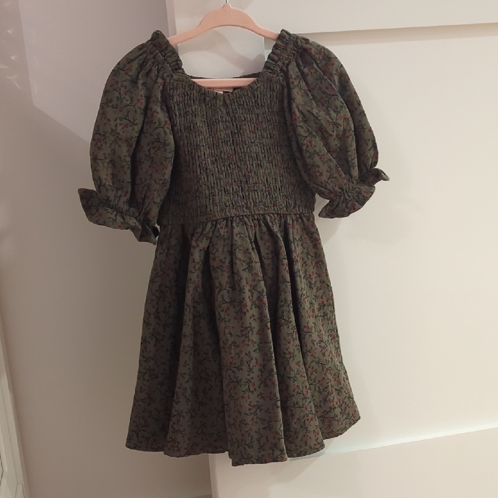 Ivy City Co Floral Green Dress Girls 2T
